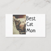 Carte De Visite Meilleure maman chat papa ajouter chat photo nom c (Dos)