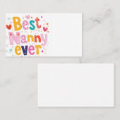 Carte De Visite Meilleure nounou (Devant / Derrière)