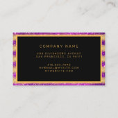 Carte De Visite Meilleure Parties scintillant d'or violet populair (Dos)