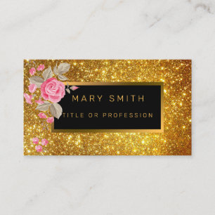 Carte De Visite Meilleure Parties scintillant Or Populaire de luxe