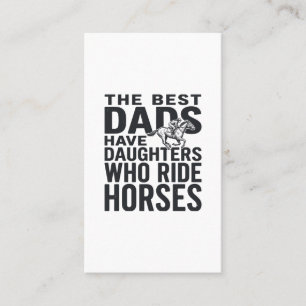 Carte De Visite Meilleurs papas ont des filles qui montent à cheva