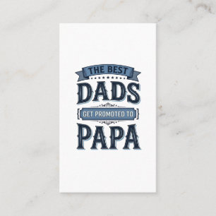 Carte De Visite Meilleurs papas sont promus à Papa Vintage Shirt D