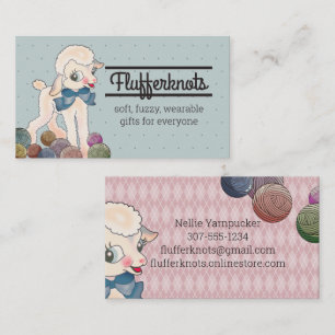 Carte De Visite Mélange agneau laine de mouton tricot crochet fils