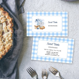 Carte De Visite Mélange Bleu Artisan Boulangerie Maison