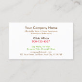 Carte De Visite Mélange chien et chat animal de compagnie assise P (Dos)