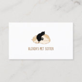 Carte De Visite Mélange chien et chat animal de compagnie assise P (Devant)