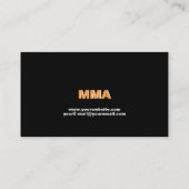 Carte de visite mélangé d'arts martiaux (Dos)