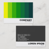 Carte De Visite Mélange de couleurs - Jaune à Vert foncé (Devant / Derrière)