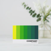 Carte De Visite Mélange de couleurs - Jaune à Vert foncé (Debout devant)