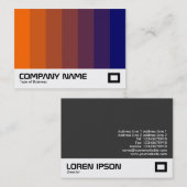 Carte De Visite Mélange de couleurs - orange à bleu foncé (Devant / Derrière)