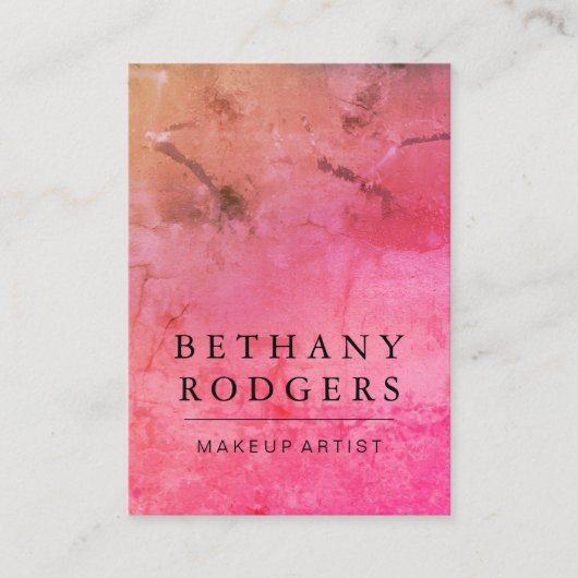 Carte De Visite Mélange de fond rouge orange sophistiqué (Devant)