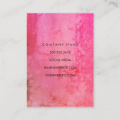 Carte De Visite Mélange de fond rouge orange sophistiqué (Dos)