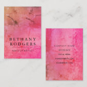 Carte De Visite Mélange de fond rouge orange sophistiqué (Devant / Derrière)