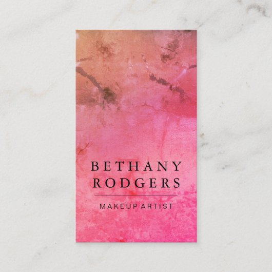 Carte De Visite Mélange de fond rouge orange sophistiqué (Devant)