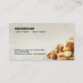 Carte De Visite Mélange de noix différentes dans une tasse en bois (Dos)