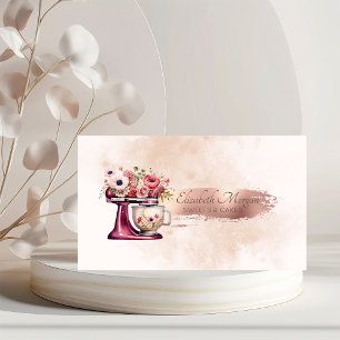 Carte De Visite Mélange de paillettes de coup de pinceau aquarelle