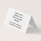 Carte De Visite Mélange d'or Esthétique turquoise (Dos)