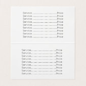 Carte De Visite Mélange d'or Esthétique turquoise (Intérieur déplié)