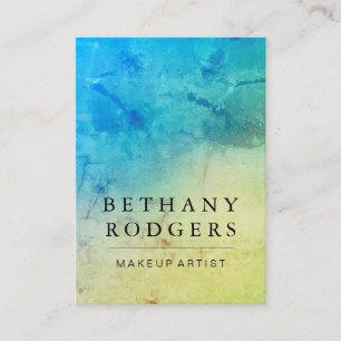 Carte De Visite Mélange élégant bleu vert Grunge