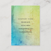 Carte De Visite Mélange élégant bleu vert Grunge (Dos)