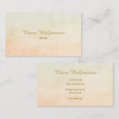 Carte De Visite Mélange simple d'aquarelle Professionnel (Devant / Derrière)