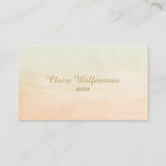 Carte De Visite Mélange simple d'aquarelle Professionnel (Devant)