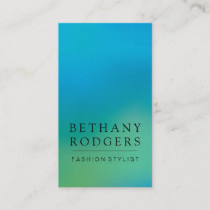 Carte De Visite Mélange vert bleu minimaliste