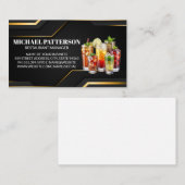 Carte De Visite Mélanger les boissons | Barre | Mixologie (Devant / Derrière)