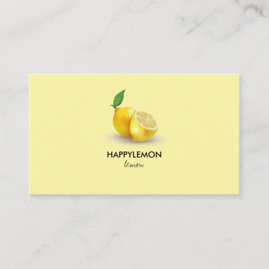 Carte De Visite Mélanges d'huile d'agrumes de citron (Devant)