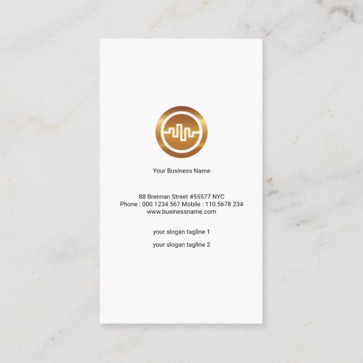 Carte De Visite Mélangeur bleu noir simple simple d'audio d'ondes (Dos)