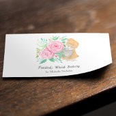 Carte De Visite Mélangeur D'Aquarelle Avec Boulangerie Rose, Resta