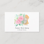 Carte De Visite Mélangeur D'Aquarelle Avec Boulangerie Rose, Resta (Devant)