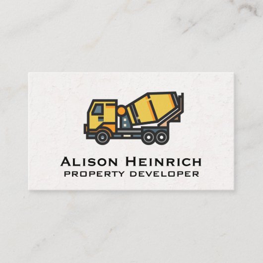 Carte De Visite Mélangeur de béton (Devant)
