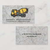 Carte De Visite Mélangeur de béton (Devant / Derrière)