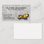 Carte De Visite Mélangeur de béton | Arrière - plan de texture en (Devant / Derrière)