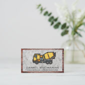 Carte De Visite Mélangeur de béton | Bordure de mur de briques (Debout devant)