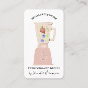 Carte De Visite Mélangeur de boisson aux fruits frais détoxifiants