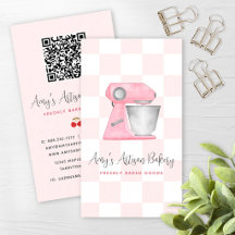 Mélangeur de boulangerie rose Blush Code QR à moti