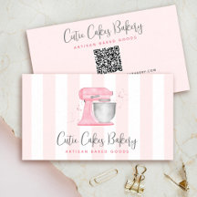 Mélangeur de cuisine rose pastel Code QR Rayures B
