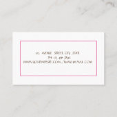 Carte De Visite Mélangeur De Gâteaux, Whisk, Fleurs De Boulangerie (Dos)