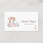 Carte De Visite Mélangeur De Gâteaux, Whisk, Fleurs De Pin À Roule (Devant)