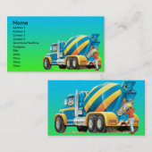 Carte De Visite Mélangeur fait sur commande de béton et de ciment (Devant / Derrière)