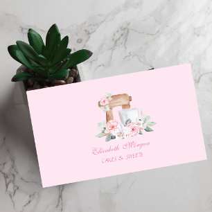 Carte De Visite Mélangeur Fleurs Élégant, Douceurs Boulangerie