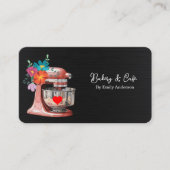 Carte De Visite Mélangeur Simple Fleur Cake Boulangerie (Devant)