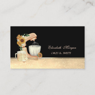 Carte De Visite Mélangeur Tournesols Bokeh Sweets Boulangerie 