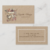 Carte De Visite Mélangeuse florale chic professionnelle (Devant / Derrière)