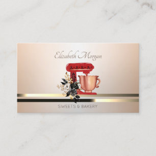 Carte De Visite Mélangeuse Florale Lumineuse Professionnelle Éléga