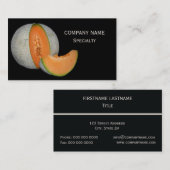 Carte De Visite Melon de Cantaloupe coupé (Devant / Derrière)