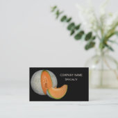 Carte De Visite Melon de Cantaloupe coupé (Debout devant)
