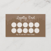 Carte De Visite Melted Chocolate Watercolor Bakery Loyalty Rewards (Dos)